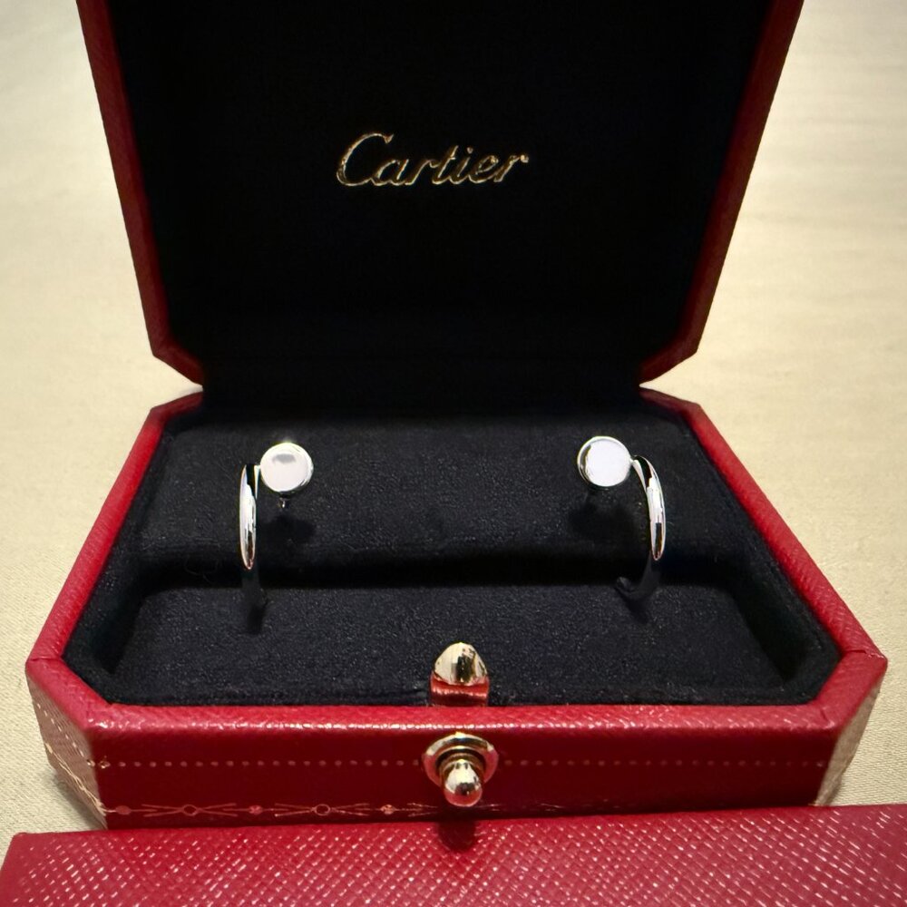 CARTIER Juste Un Clou 18k WG Earrings